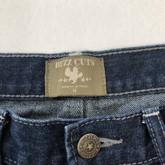 Buzz Cuts Jeans Women's 14 Blue Denim Straight Leg Pants Size 14 (28x28) - Picture 8 of 15